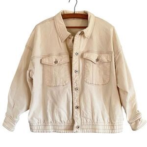 Tribal Jeans Cream Color Jean Jacket
